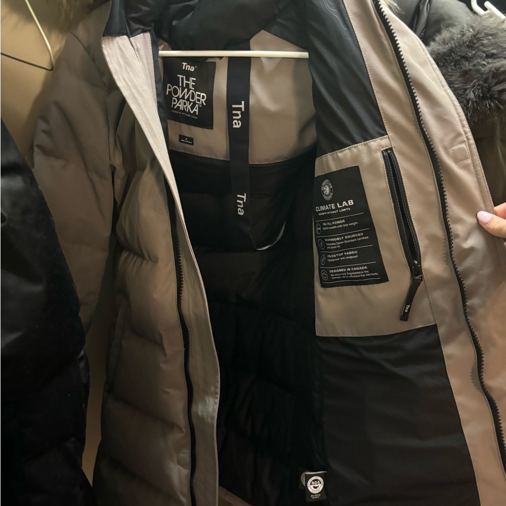 TNA ARITZIA POWDER PARKA MID LENGTH - modern taupe (color)